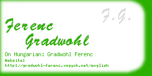 ferenc gradwohl business card